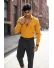 Camasa barbati slim fit mustar B8816