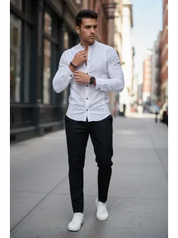 Camasa barbati slim fit mustar G511 Camasa barbati slim fit mustar G511