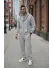 Trening barbati slim fit gri Pantaloni + Hanorac 10001 P20-2.2