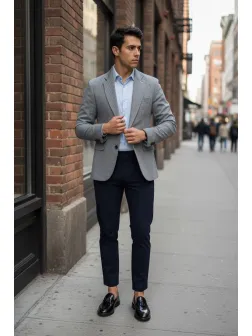 Sacou barbati slim fit dungi C100 P19-1.1 Sacou barbati slim fit dungi C100 P19-1.1