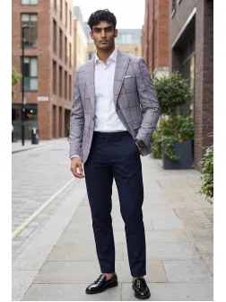 Sacou barbati slim fit in carouri b1181 Sacou barbati slim fit in carouri b1181