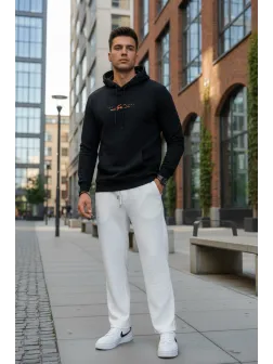 Hanorac barbati slim fit negru b2728 29-2.1 Hanorac barbati slim fit negru b2728 29-2.1