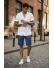 Pantaloni scurti casual cu dungi 13147 O2-6.3 Pantaloni scurti casual cu dungi 13147 O2-6.3