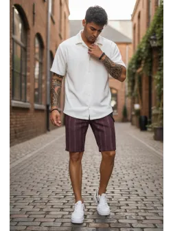 Pantaloni scurti casual, cu imprimeu 13158