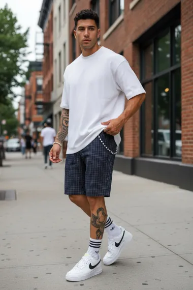 Pantaloni scurti casual, bleumain, 13180 D6-2.1