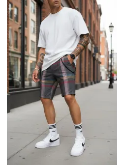 Pantaloni scurti casual carouri 13327 D4-3.3