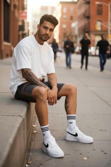 Pantaloni scurti casual carouri 13327 D4-3.3