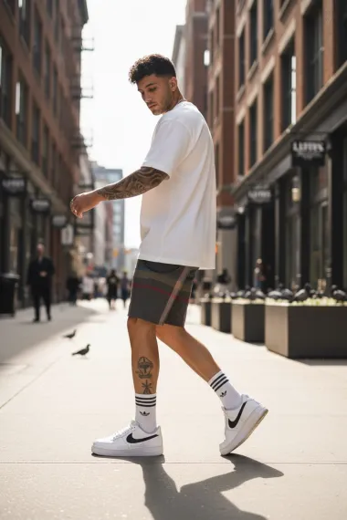 Pantaloni scurti casual carouri 13327 D4-3.3