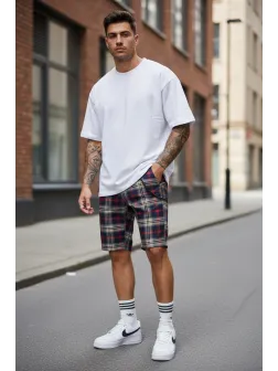 Pantaloni scurti casual carouri 13329 D4-1.3