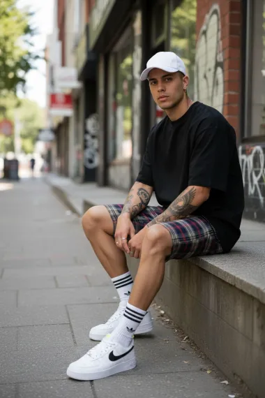 Pantaloni scurti casual carouri 13329 D4-1.3