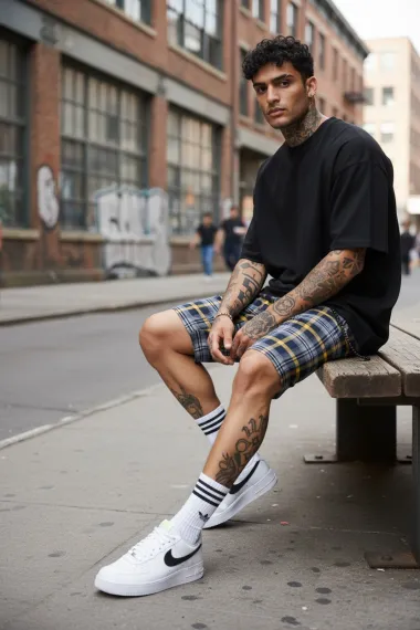 Pantaloni scurti casual carouri 13330 D6-2.1