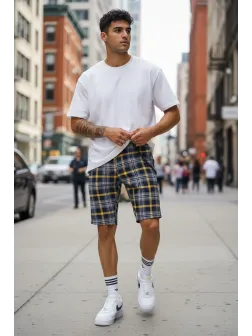 Pantaloni scurti casual carouri 13330 D6-2.1