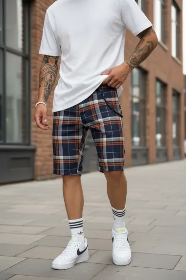 Pantaloni scurti casual carouri 13331 D4-1.3