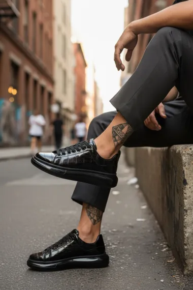 Adidasi barbati casual, negri 0956 n9-4