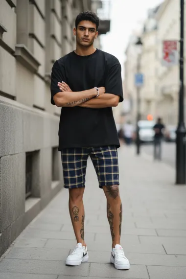 Pantaloni scurti casual, cu imprimeu, 13142