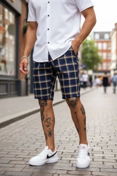 Pantaloni scurti casual, cu imprimeu, 13142