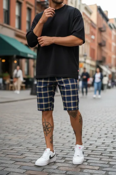 Pantaloni scurti casual, cu imprimeu, 13142