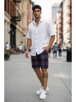 Pantaloni scurti casual, cu imprimeu, 13143 D4-3.3