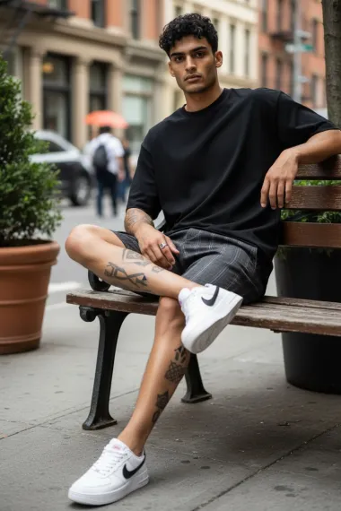 Pantaloni scurti casual, cu imprimeu, 13145 O2-6.3