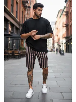 Pantaloni scurti casual, cu imprimeu, 13147 D4-3.3