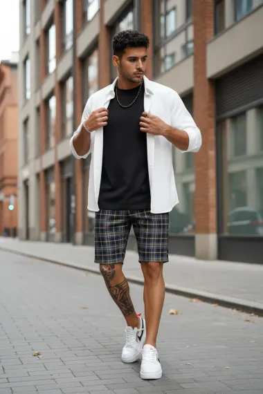 Pantaloni scurti casual, cu imprimeu, 13160