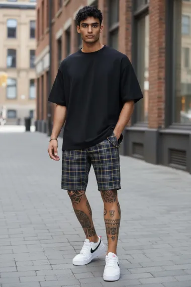 Pantaloni scurti casual, cu imprimeu, 13160