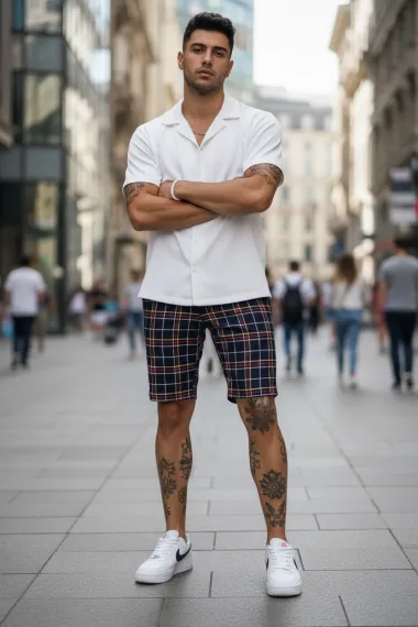 Pantaloni scurti casual, cu imprimeu, 13161 20-3.3