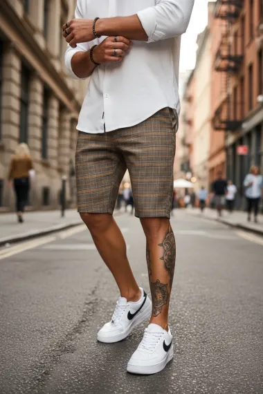 Pantaloni scurti casual, cu imprimeu, 13164 N2