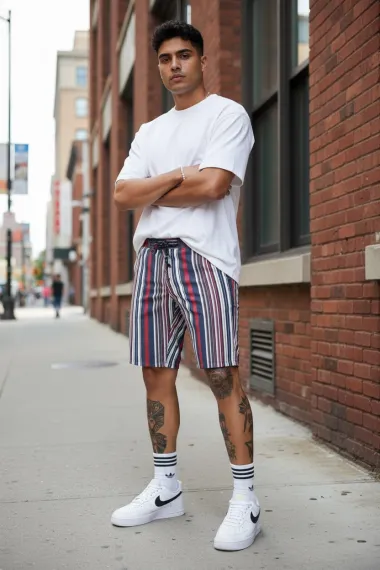 Pantaloni scurti casual in dungi 13181 D6-2.2