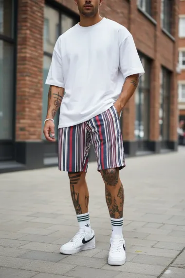 Pantaloni scurti casual in dungi 13181 D6-2.2