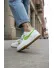 Adidasi dama albi cu verde,casual, 9981