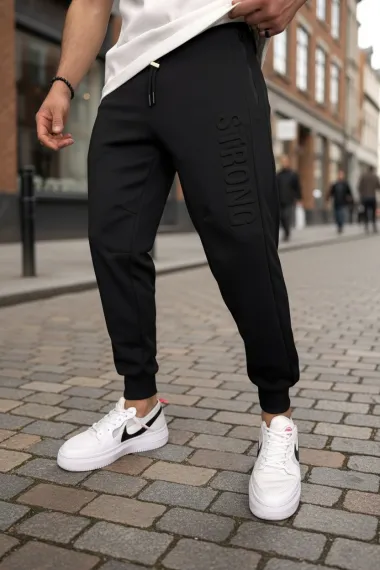Pantaloni de trening negri conici GG23 22A-2.3