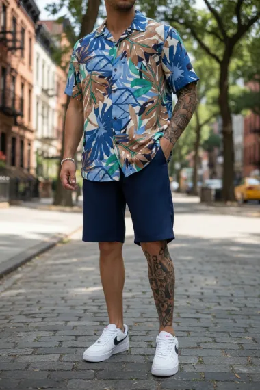 Pantaloni scurti casual, bleumarin 13058 O4-2.3