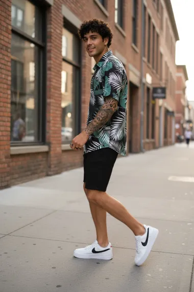 Pantaloni scurti casual, negri 13058 O4-3.2