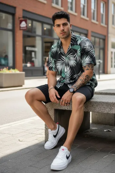 Pantaloni scurti casual, negri 13058 O4-3.2