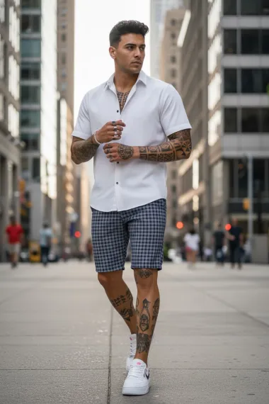 Pantaloni scurti casual, cu imprimeu, 13108 16-3.3