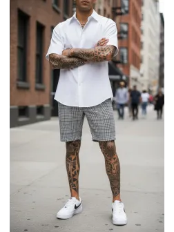 Pantaloni scurti casual, cu imprimeu, 13109 21-4.1