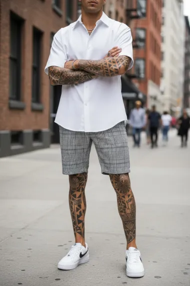 Pantaloni scurti casual, cu imprimeu, 13109 21-4.1