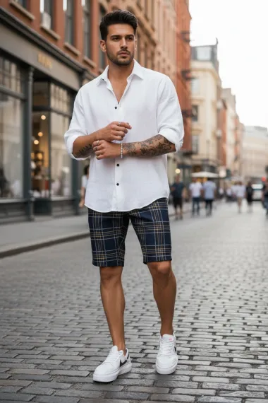 Pantaloni scurti casual, cu imprimeu, 13111 15-4.1