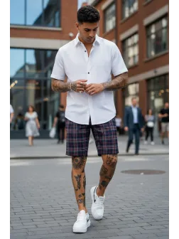 Pantaloni scurti casual, cu imprimeu, 13112 D4-3.3