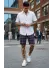 Pantaloni scurti casual, cu imprimeu, 13112 D4-3.3