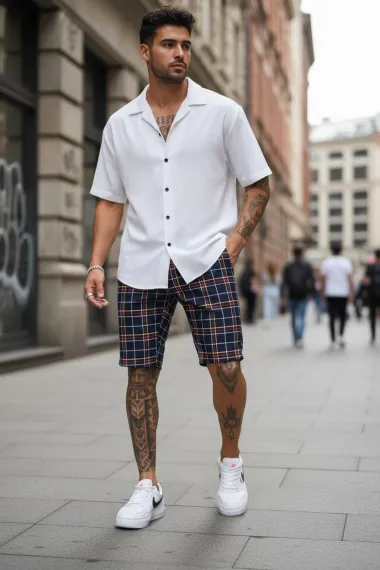 Pantaloni scurti casual, cu imprimeu, 13113 20-3.3