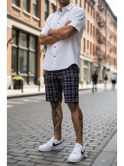 Pantaloni scurti casual, cu imprimeu, 13113 20-3.3