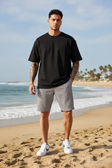 Pantaloni scurti casual, cu imprimeu, 13118 20-3.3