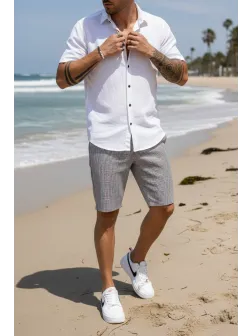 Pantaloni scurti casual, cu imprimeu, 13118 20-3.3