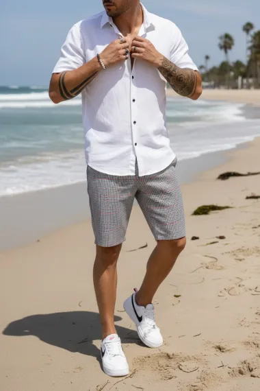 Pantaloni scurti casual, cu imprimeu, 13118 20-3.3