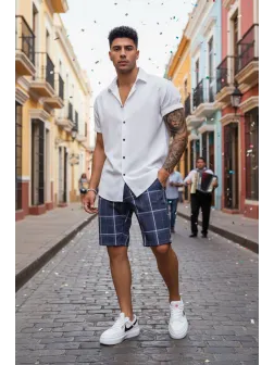 Pantaloni scurti casual, cu imprimeu, 13119 14-3.3