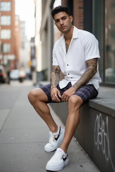 Pantaloni scurti casual, cu imprimeu, 13120 14-3.3