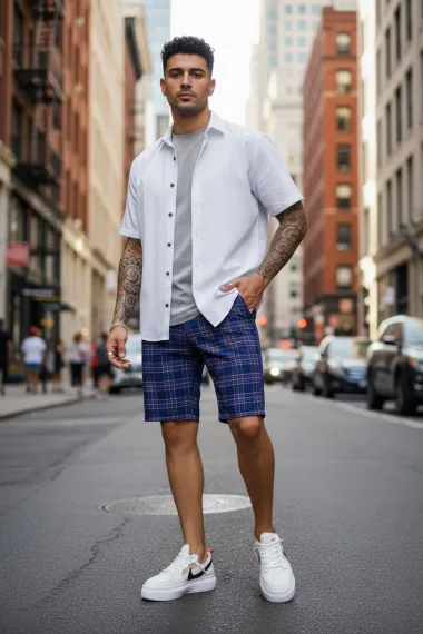 Pantaloni scurti casual, cu imprimeu, 13121