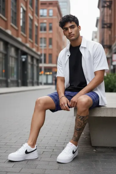 Pantaloni scurti casual, cu imprimeu, 13121